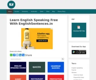 Englishsentences.in(Learn Speaking English Free with) Screenshot