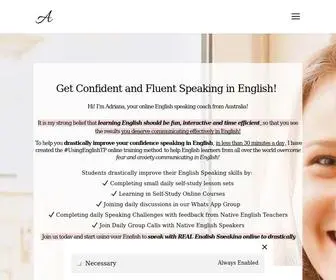 Englishteacheradriana.com(Learn to Speak English Confidently) Screenshot