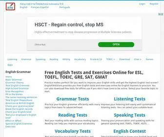 Englishteststore.net(Free English Tests and Exercises Online for ESL) Screenshot