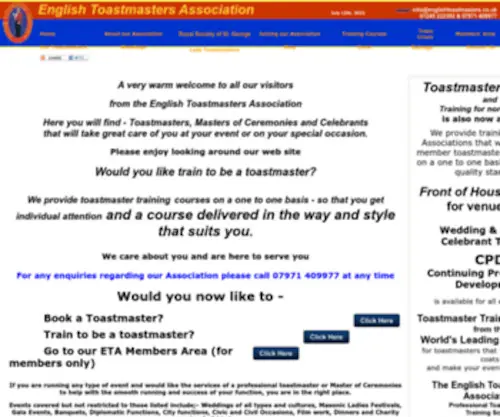 Englishtoastmasters.co.uk(Toastmaster Training Course) Screenshot