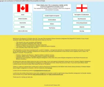 Englishtocanada.com(English Immigration to Canada) Screenshot