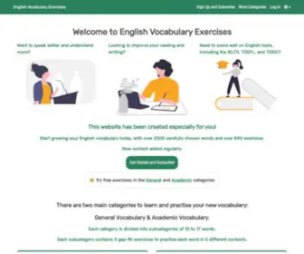 Englishvocabularyexercises.com(English Vocabulary Exercises) Screenshot