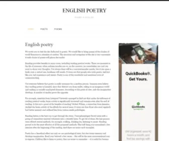 Engpoetry.com(English famous poetry and poems by) Screenshot