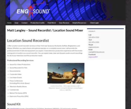 Engsound.com(Location Sound Mixer) Screenshot