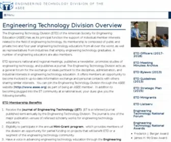 Engtech.org(American Society for Engineering Education) Screenshot