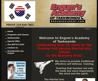 Engumsacademy.com(Engum's Academy of Taekwondo Brainerd) Screenshot