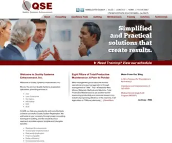 Enhancequality.com(Quality Systems Enhancement) Screenshot