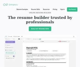 Enhancv.com(Online Resume Builder) Screenshot