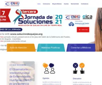 Enhu.org.co(Observatorio interinstitucional de enfermedades huerfanas) Screenshot