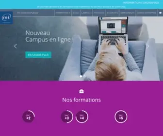 Eni-Ecole.fr(ENI Ecole Informatique forme aux deux grands métiers de l'informatique) Screenshot