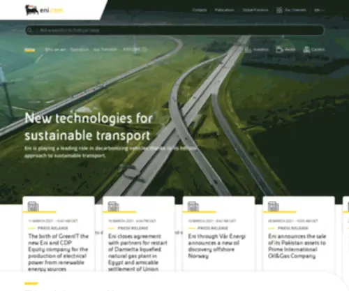 Eni.be(An integrated energy company) Screenshot