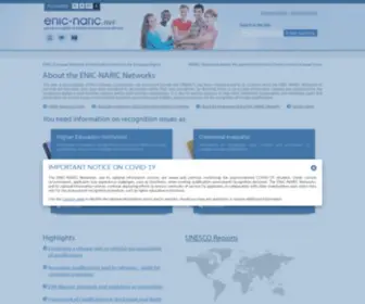 Enic-Naric.net(About the enic) Screenshot