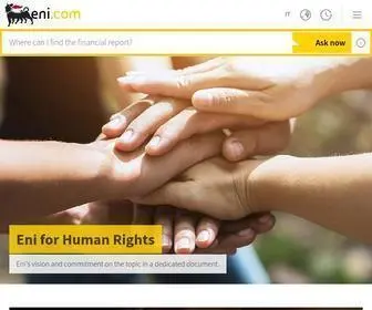 Eni.com(An integrated energy company) Screenshot
