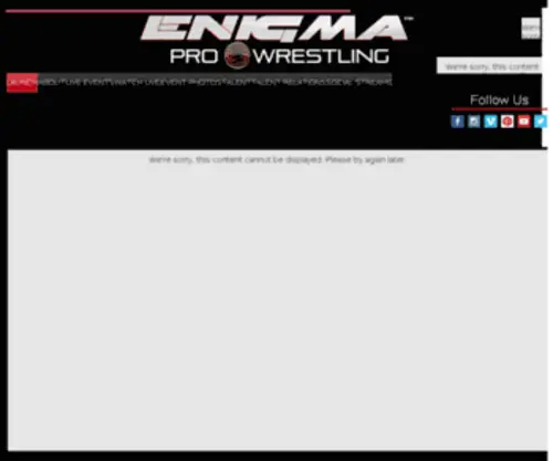 Enigmaprowrestling.com(Enigma Pro Wrestling) Screenshot