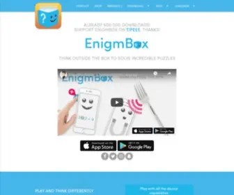 Enigmbox.com(Think outside the box to solve incredible puzzles) Screenshot