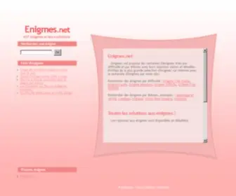 Enigmes.net(Enigmes et Solutions) Screenshot