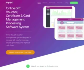 Enjovia.com(Gift Voucher Card Management & Processing System Software) Screenshot