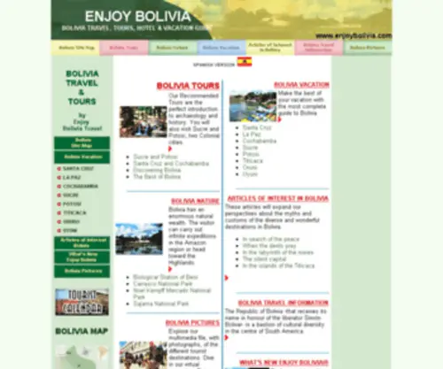 Enjoybolivia.com(Enjoybolivia) Screenshot