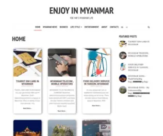 Enjoyinmyanmar.com(ENJOY IN MYANMAR) Screenshot