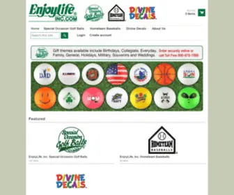 Enjoylifeinc.com(High-quality Custom Imprinted Souvenir Golf Ball and Baseball Gifts) Screenshot