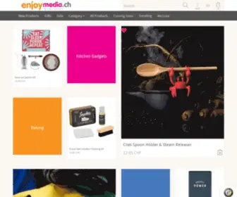 Enjoymedia.ch(Originelle Geschenke und Lifestyle Shop der Schweiz) Screenshot