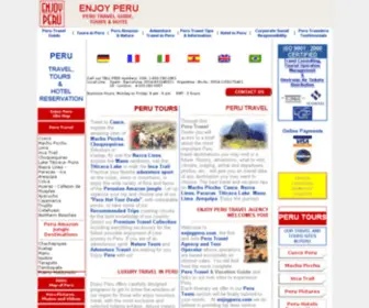 Enjoyperu.com(PERU TRAVEL to PERU) Screenshot