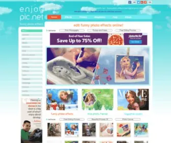 Enjoypic.net(Make funny photo effects and pretty photo frames online) Screenshot