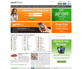 Enjoyprepaid.com(Choose an International Calling Card from Enjoy Prepaid and you can expect) Screenshot