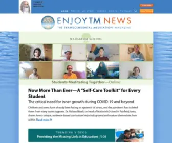 Enjoytmnews.org(Online magazine for people who practice the TM technique) Screenshot