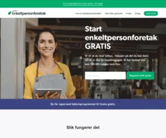 Enkeltpersonforetak.no(Start enkeltpersonforetak enkelt) Screenshot