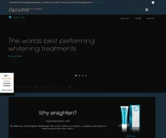 Enlightensmiles.com(Enlighten offers best performing teeth whitening treatments in the world and) Screenshot