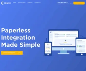 Enlivedental.com(Paperless Integration Made Simple) Screenshot