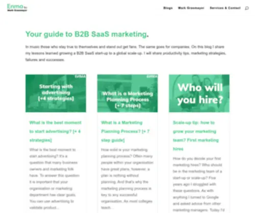 Enma.nl(B2B SaaS Marketing by Mark Grasmayer) Screenshot