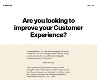 Enmain.com(Customer Experience Strategy Consulting) Screenshot