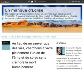 Enmanquedeglise.com(L'Amour universel de Dieu réalisé en Christ montre le chemin devant se traduire en gestes quotidiens) Screenshot