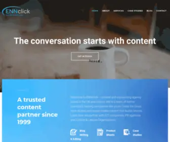 Ennclick.com(Content partner for agencies and marketing directors) Screenshot