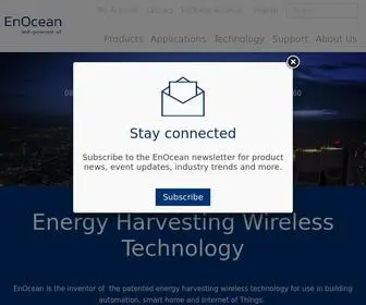 Enocean.com(Energy Harvesting Wireless Sensor Solutions and Networks from EnOcean) Screenshot