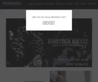 Enotecabacco.ca(Enoteca Bacco Importers of Fine Wines & Spirits) Screenshot