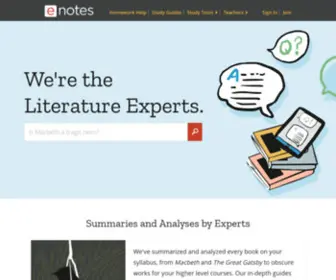 Enotes.com(Study Guides) Screenshot