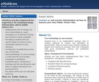 Enotices.org(Public notices for hyper) Screenshot