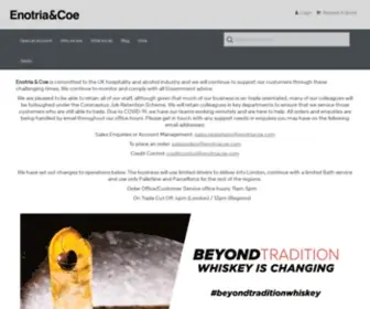 Enotriacoe.com(UK's Premium Wine & Spirits Supplier) Screenshot