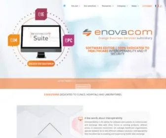 Enovacom.com( Editeur de logiciels 100% dédiés santé) Screenshot