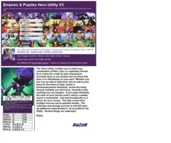 Enphero.com(Empires & Puzzles Hero Utility) Screenshot