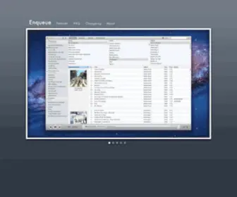 Enqueueapp.com(An elegant OS X music player) Screenshot