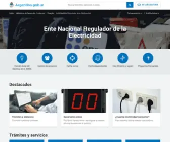 Enre.gov.ar(Ente Nacional Regulador de la Electricidad (ENRE)) Screenshot
