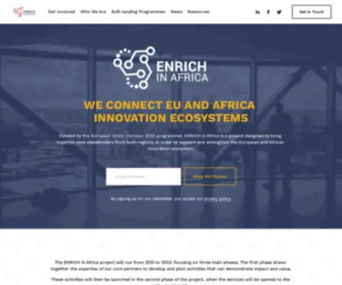 Enrich-IN-Africa-Project.eu(ENRICH in Africa Project Page) Screenshot