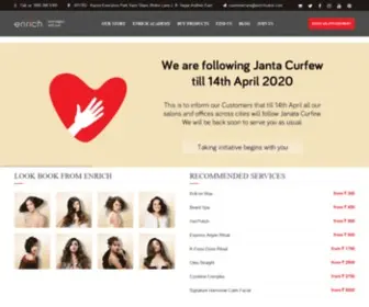 Enrichsalon.com(Enrich salons and academy) Screenshot