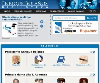 Enriquebolanos.org(Biblioteca Enrique Bola) Screenshot