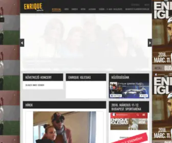 Enriqueonline.hu(Enrique Iglesias Magyar Rajongói Oldala) Screenshot