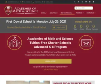 Enrollams.org(The Academies of Math and Science) Screenshot